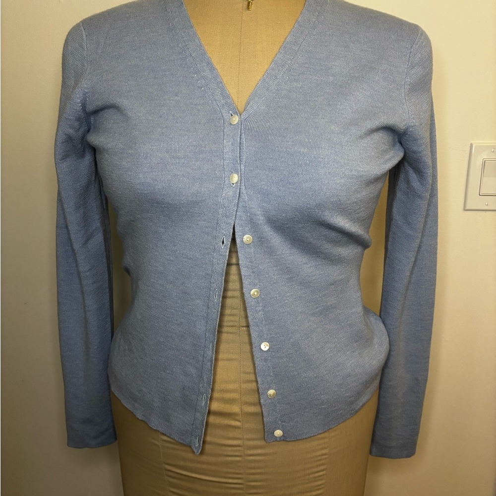 100% Wool Brooks Brothers Blue Women's Cardigan